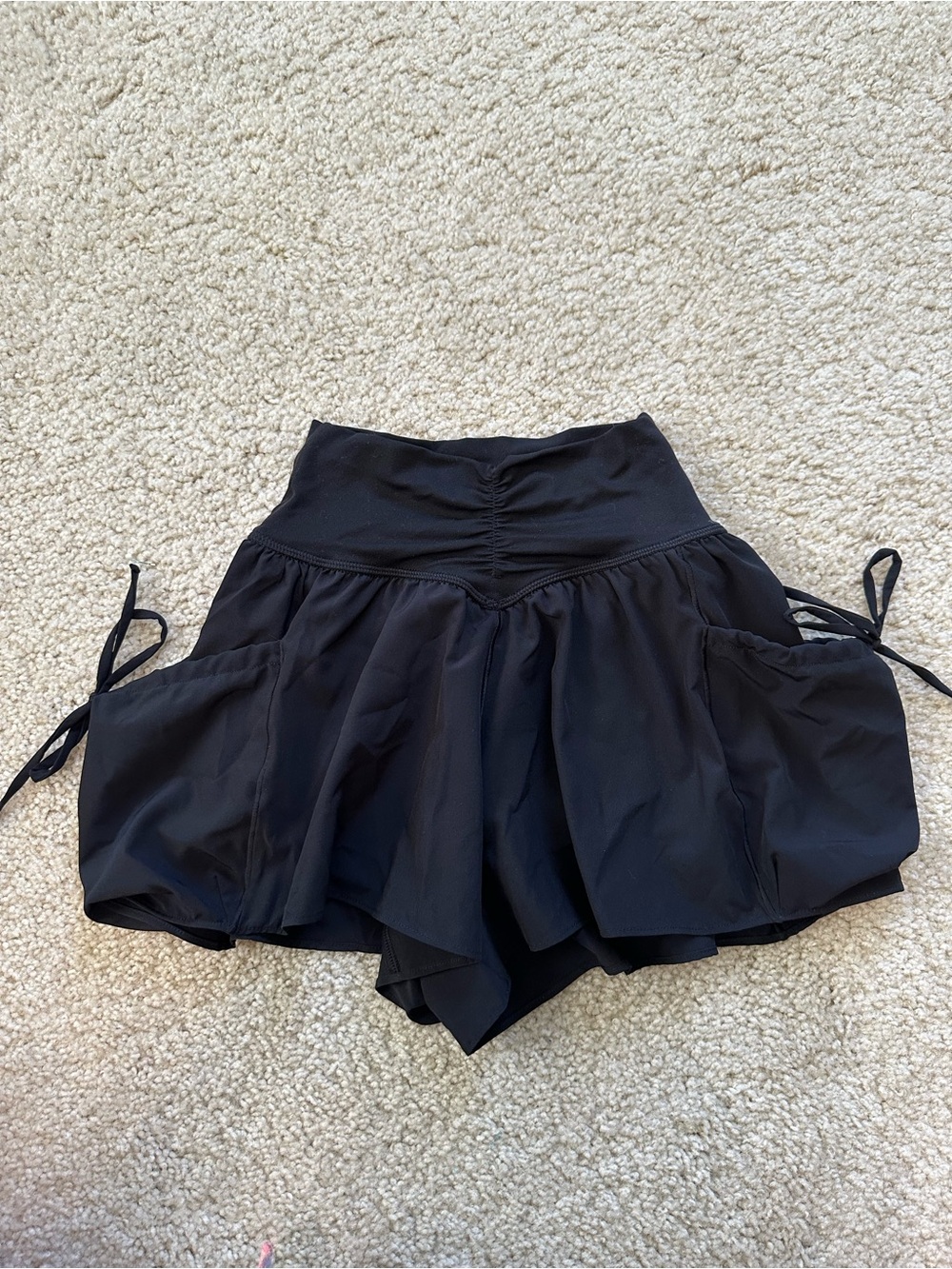 Black Aerie Real Me Flowy Shorts